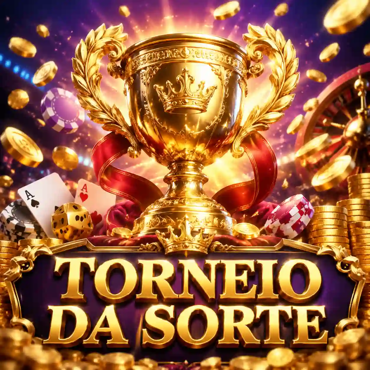 Troféu de torneio e jogadores competindo no 36t